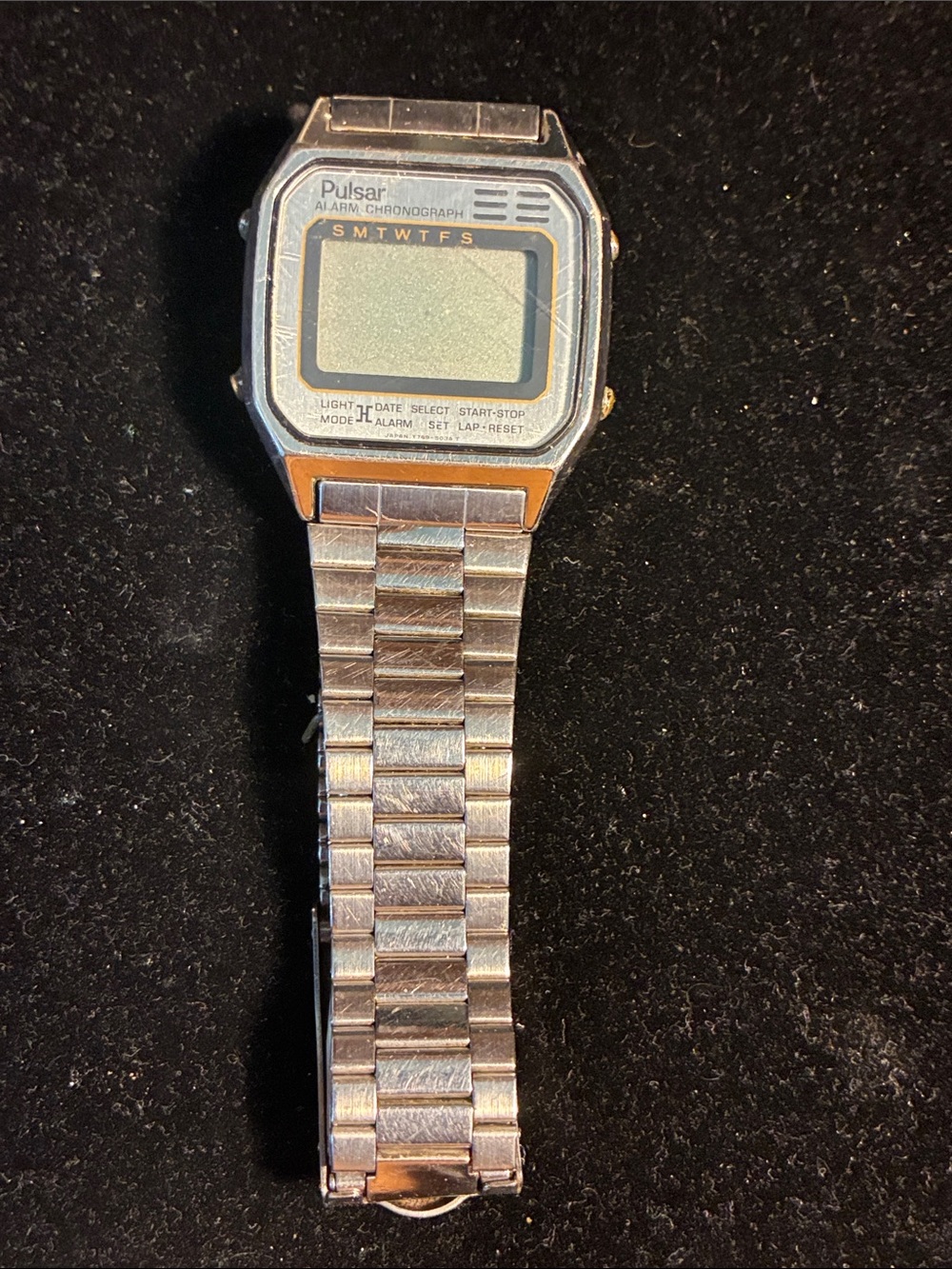 Pulsar Silver Digital Alarm Chronograph Bracelet Watch